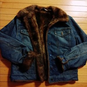 Fur-Lined Denim Jacket